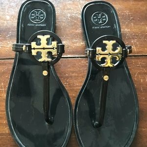 Tory Burch black jelly sandals size 7